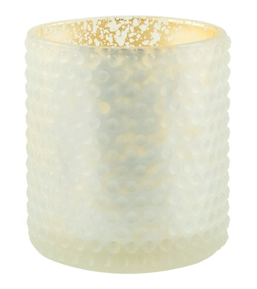 Dot Patterned Frosted Glass Holder Case of 6