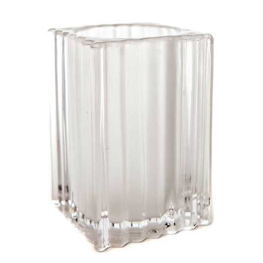 Vertical Ribbed Glass Case of 6