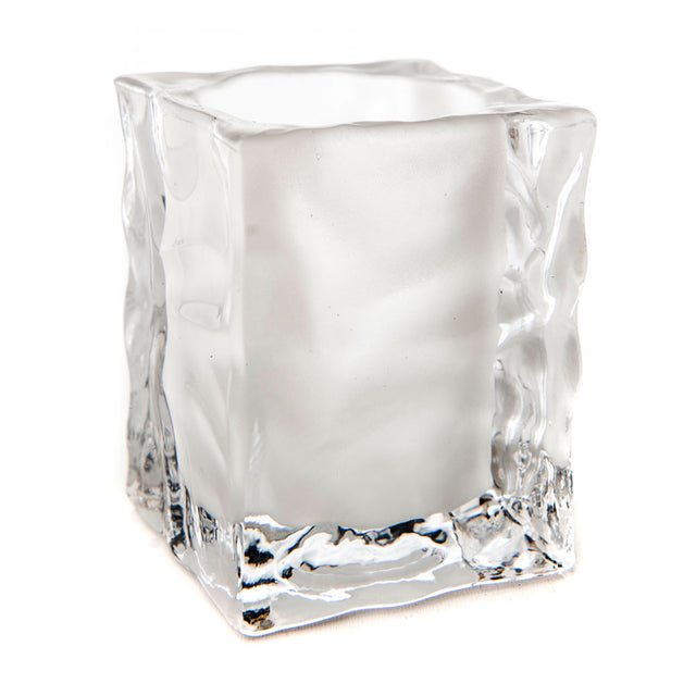 Ice Cube Glass Candle Holder (Case of 6) - The Amazing Flameless Candle