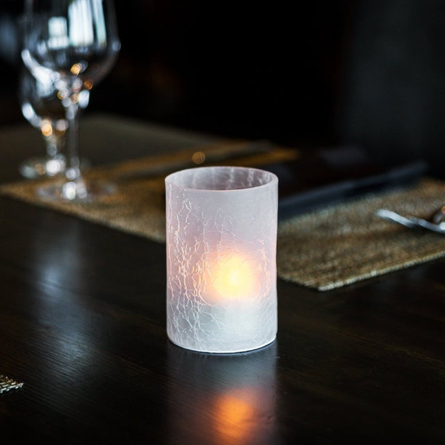 Crackle Glass Holder (Case of 6) - The Amazing Flameless Candle