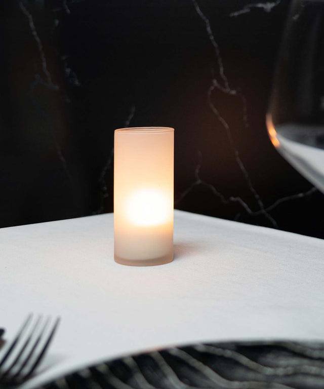Tall Frosted Cylinder Candle Holder (Case of 6)