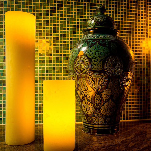 Gold Artisan Wax Luminaries (Case of 6) - The Amazing Flameless Candle